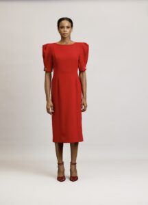 Box Sleeve Midi Dress