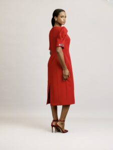 Box Sleeve Midi Dress..
