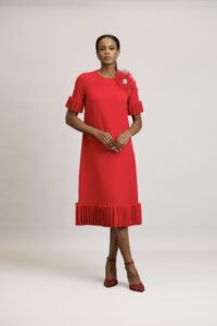 Scallop Midi Dress...
